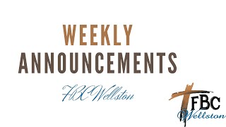 4724 Weekly Announcements [upl. by Sidonie]