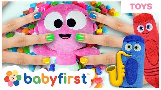 Learning Colors w Nail Polish  Color Crew GaaGaa amp GaaGaa toys  Musical Instruments  First Toys [upl. by Ingram731]