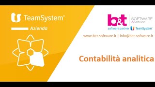 Contabilità analitica  TeamSystem Azienda [upl. by Frisse]