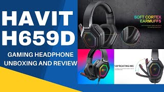 HAVIT H659D STEREO SURROUND GAMING HEADPHONE UNBOXING AND REVIEW  HAVIT GAMING HEADSET  GAMENOTE [upl. by Roch]