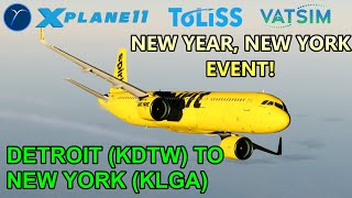 A321neo flight into La Guardia  KDTWKLGA  ToLiSs A21N  Airbus SOP  XP11  ENPH [upl. by Harmonia]