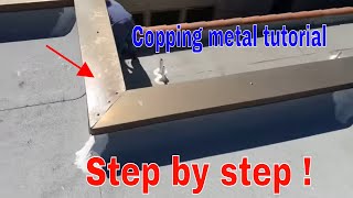 Installing Copping metal flashing step by step Video [upl. by Karlow]