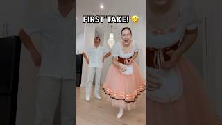 CAN’T BELIEVE HE HAD HIS EYES CLOSED FOR THAT LONG 😅🤣  funny fail couple ballet shorts [upl. by Dirgis]