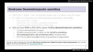 Mielinolisis pontina central No es frecuente desmielinización osmótica [upl. by Annert941]