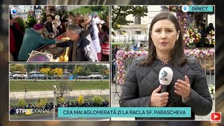 Stirile Kanal D  Cea mai aglomerata zi la racla Sf Parascheva  Editie de pranz [upl. by Assirol12]