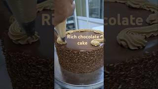 Rich chocolate cake and creamy frosting Shorts [upl. by Fronniah]