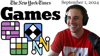 Avast uses his brain and pops off on the NYT games  The Dailies  September 1 2024 [upl. by Ahseikal]