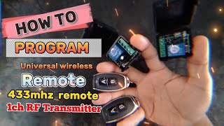 How to program a Universal RF Transmitter using 433mhz remote control [upl. by Nitsew]