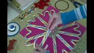 Candy Cane Wreath Tutorial [upl. by Irtemed82]