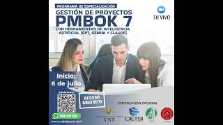 Programa Gratuito en Gestión de Proyectos PMBOK 7 con uso de la IA [upl. by Lehcor591]