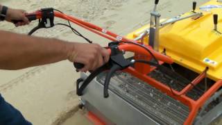 Beach Cleaner Walk Behind  Beach Cleaning Machine  sifting sand [upl. by Ielirol]