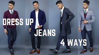 4 Ways to Dress Up Jeans Fall Inspired Looks [upl. by Oliric43]