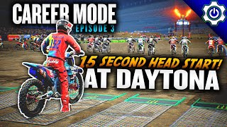 HUGE Head Start at Daytona  Supercross 4 Career Mode Ep 3 [upl. by Dnalevets]