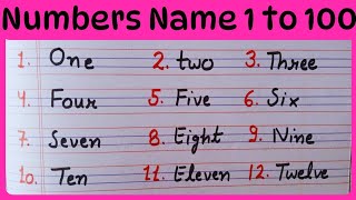 How to write numbers name in english 😃Numbers Name 😎 One to One Hundred Fifty FooFooTvJunior [upl. by Swiercz]