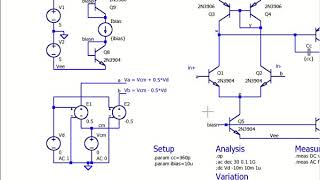 Twostage opamp analysis in LTspice  part 1 DC [upl. by Saks]