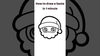 🎅 How to Draw the Santa in 1 Minute Super Easy Tutorial christmas santa drawing easy 2024 [upl. by Pazit]