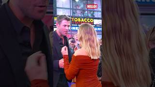 Chris Hemsworth and Scarlett Johansson have an energetic exchange at a movie premiere  HELLO [upl. by Olsewski855]