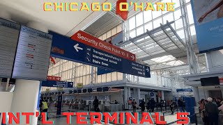 Chicago OHare Intl Airport ORD Terminal 5 Airlines Intl Arrivals Ground Transportation [upl. by Griselda456]