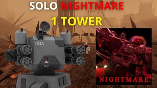 I Beat NIGHTMARE Chapter 3 With ONE Tower This Is HOW I Did It  Tower Defense X [upl. by Noved]