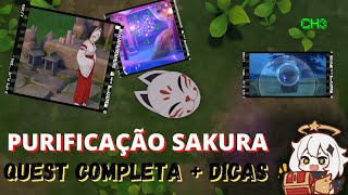 COMO FAZER A QUEST DO RITUAL SAGRADO DE PURIFICAÃ‡ÃƒO SAKURA  GENSHIN IMPACT [upl. by Erdnua667]