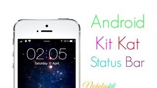 iOS 7 Themes  Android Kit Kat Status Bar [upl. by Ahsiekim]