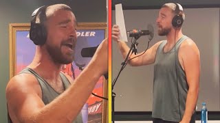 Travis Kelce Shows Off His Singing Skills [upl. by Keenan295]