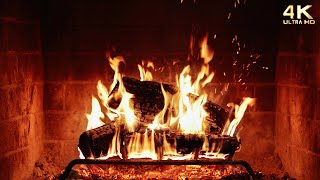 Relaxing Fireplace Burning amp Crackling 🔥 4K Fireplace Ambience No Music [upl. by Gaspar]