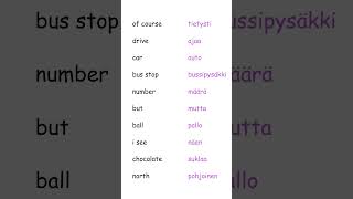 Basic words in finnish shortvideo youtubeshorts finland trend trendingshorts 2023shortsviral [upl. by Cirilla832]