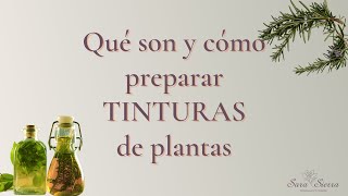 Qué son y cómo preparar TINTURAS de PLANTAS MEDICINALES 👩🏻‍🏫CURSO introductorio en COSMÉTICA NATURAL [upl. by Jecon]