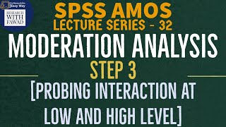 32 SPSS AMOS  Step 3  Moderation Analysis  Probing the Interaction See Description [upl. by Cahan]