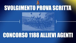 Istruzioni svolgimento prova scritta 1188 allievi agenti [upl. by Oiramaj]