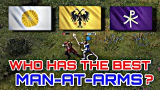 Who Has The Best Man At Arms In Age of Empires 4  Age of Empires 4 [upl. by Gaylor]