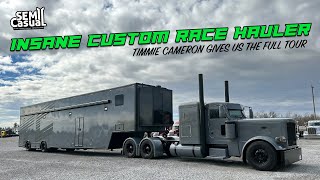 Sickest Race Hauler Ever Custom Peterbilt with a 5150 trailer [upl. by Ause]