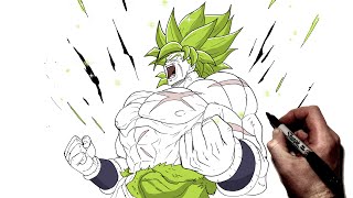 How To Draw Full Power SS Broly  Step By Step  Dragon Ball [upl. by Nileek585]