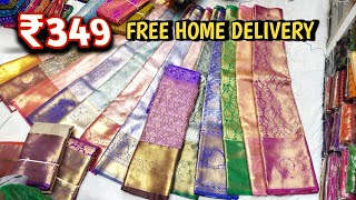 FREE HOME DELIVERY  Madina wholesale sarees  Pattu saree offer [upl. by Nevad456]