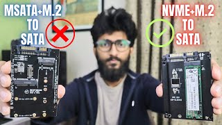 How to Convert nvme M 2 and MSata SSD to SATA SSD  How to use Nvme and M2 ssd in Sata PC or Laptop [upl. by Zaller]