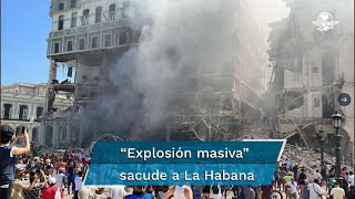 Explosión destruye Hotel Saratoga en La Habana Cuba [upl. by Russell]