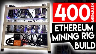 ETHEREUM Mining Rig Build  400 MH at 1300 Watts [upl. by Apollo]