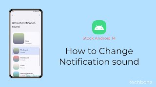 How to Change Notification sound Android 14 [upl. by Dodwell]