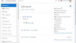 Démarrer avec Moodle partie 1 [upl. by Libys]