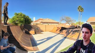 SKATING A FANS PRIVATE BACKYARD SKATEPARK [upl. by Hey343]