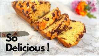 Chocolate Chip Loaf Cake Recipe  Chocolate Chip Cake  Chocolate Chip Loaf Recipe [upl. by Youngran]