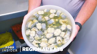 How Jellied Eels Are Made In East London  Regional Eats [upl. by Idet]