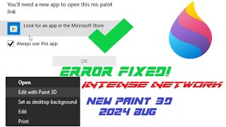 Paint 3D Error Fixed Youll need a new app to open this mspaint link  Intense Network [upl. by Hammad]