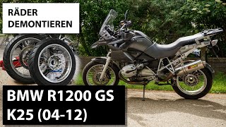 Räder demontieren bei der BMW R1200 GS K25  So bereitest du den Reifenwechsel vor [upl. by Dilly]