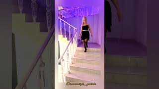 Wonderful beautiful woman outfit black dress pantyhose and high heels tiktok reels viral [upl. by Ahseet]