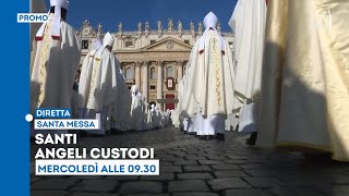 Santi Angeli Custodi Messa con Papa Francesco  Mercoledì 2 ottobre ore 930 su TV2000 [upl. by Fauman]