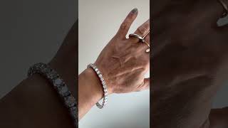 14K White Gold Tennis Bracelet with 160ct 5mm LabGrown Diamonds EF VVS Clarity [upl. by Lamaaj]