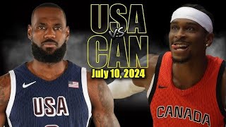 USA vs Canada  Full Match  Friendly International  Jule 10 2024 [upl. by Candless]