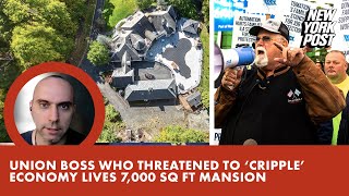 Union boss who threatened to ‘cripple’ economy lives in luxe 7000squarefoot mansion [upl. by Tawsha]